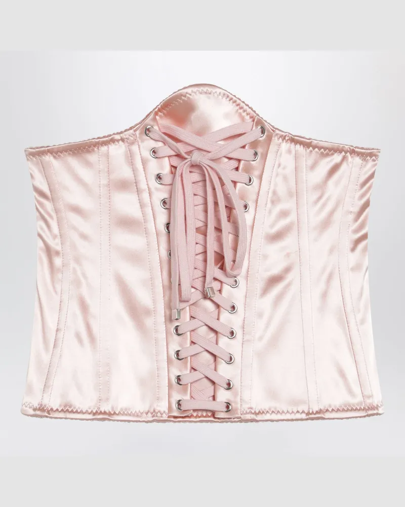 Dolce & Gabbana Korsett mit Schnürdetails aus Acetat in Zartrosa Pink