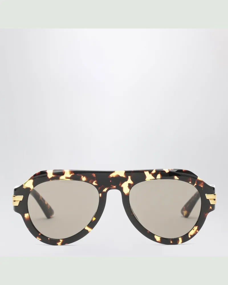 Bottega Veneta Havana Aviator-Sonnenbrille aus Acetat Brown