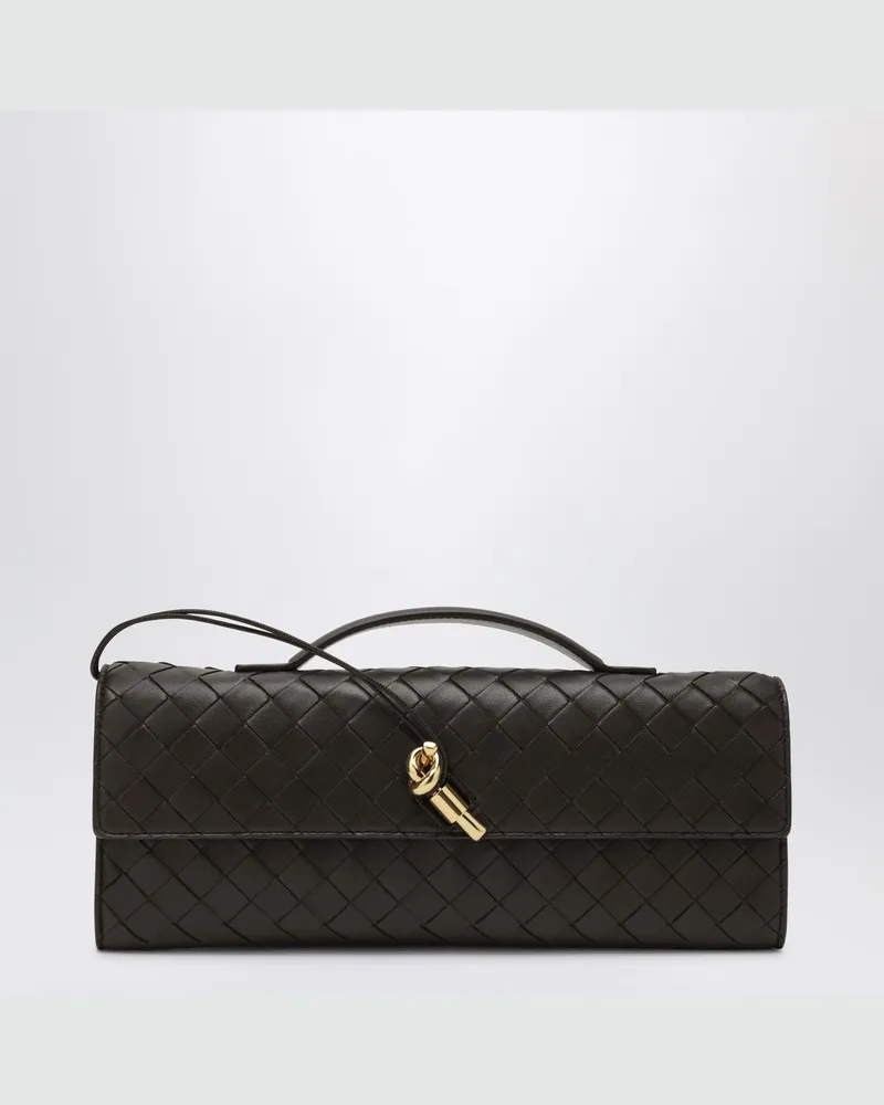 Bottega Veneta Clutch Andiamo mit Griff in Fondantfarbe Brown