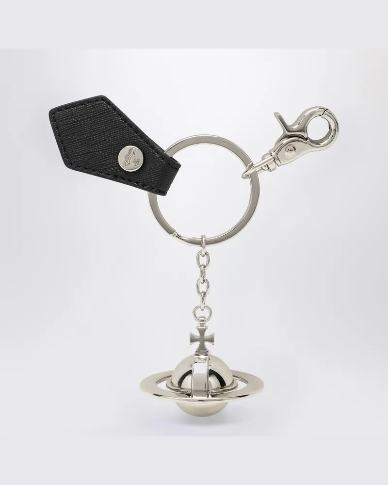 Vivienne Westwood 3D Orb schwarzer Metall-Schlüsselanhänger Schwarz