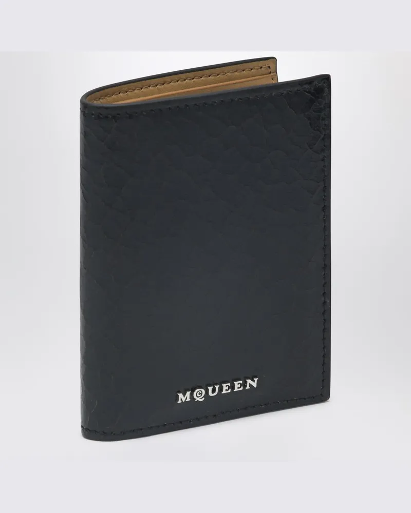 Alexander McQueen Bifold-Portemonnaie schwarz/kamel Schwarz