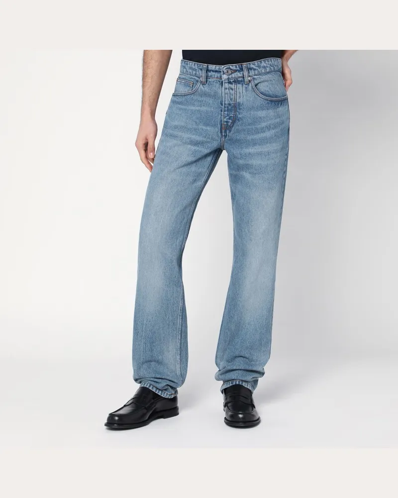 AMI Paris Hellblaue Jeans mit Wascheffekt Hellblau