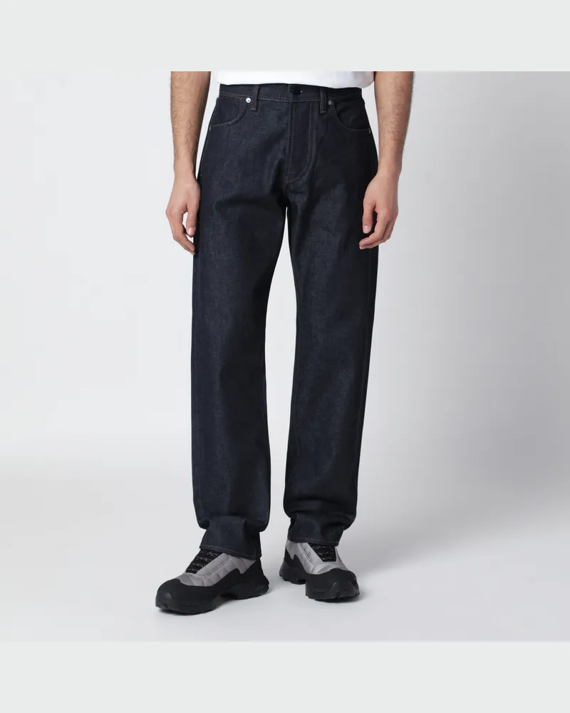 Stone Island Regular Straight Jeans aus Raw Indigo Denim Blue