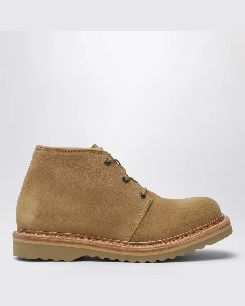 Our Legacy Beige Wildleder Chukka-Stiefel Braun