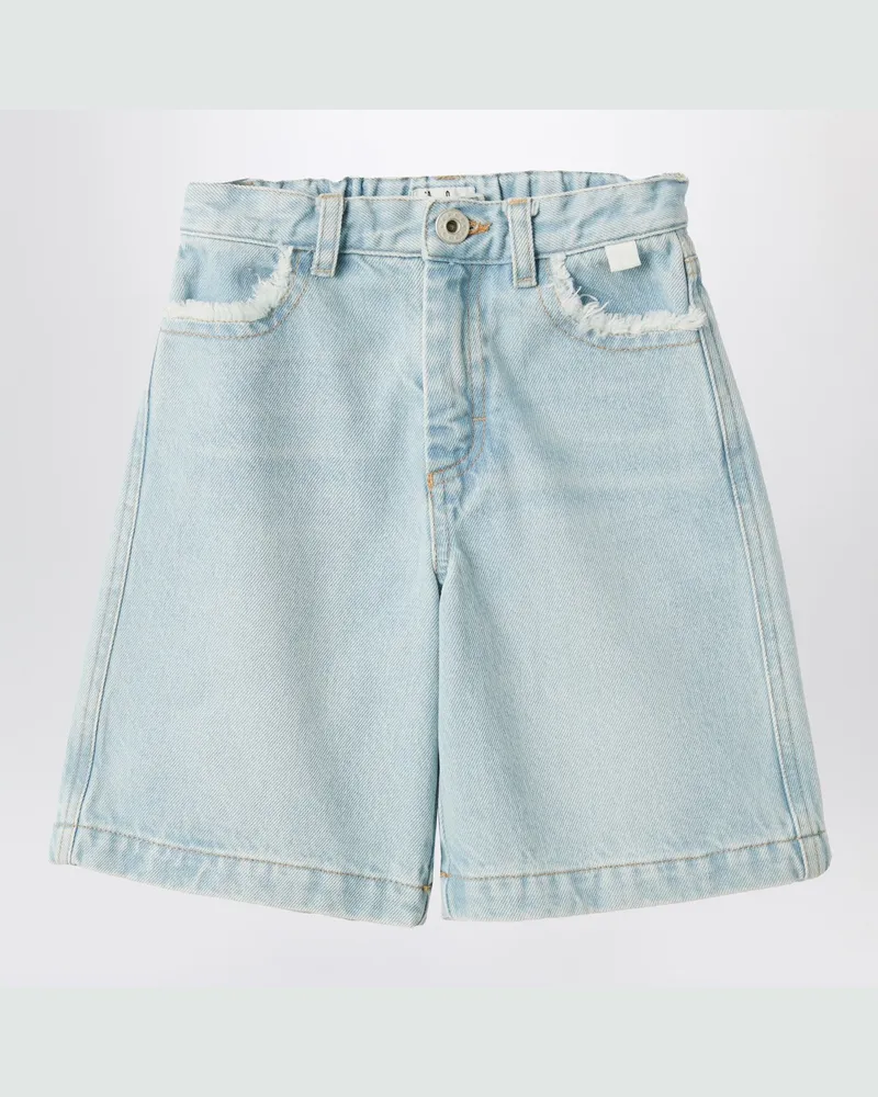 Il Gufo Hellblaue Denim-Bermuda Light