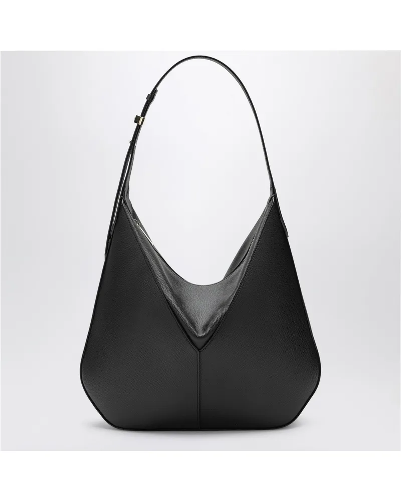 Valextra Schwarze Hobo-Tasche Vivi aus Leder 