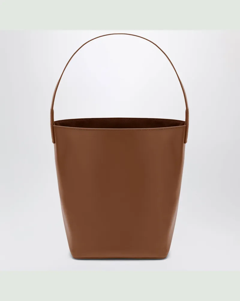 AURALEE Braune Schultertasche aus Rindsleder Größe S Brown
