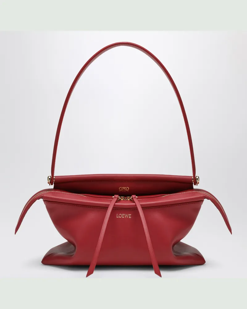 Loewe Kleine Whisker-Tasche aus karminrotem Leder Red