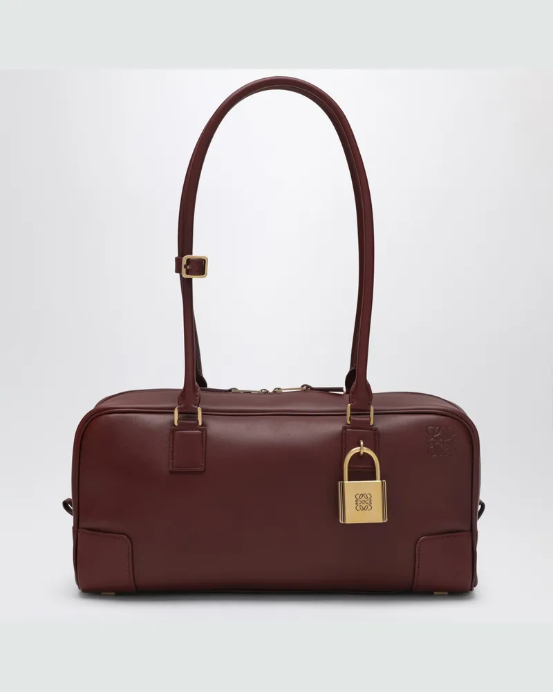 Loewe Tasche Amazona 31 Cropped aus mahagonibraunem Glanzleder Brown