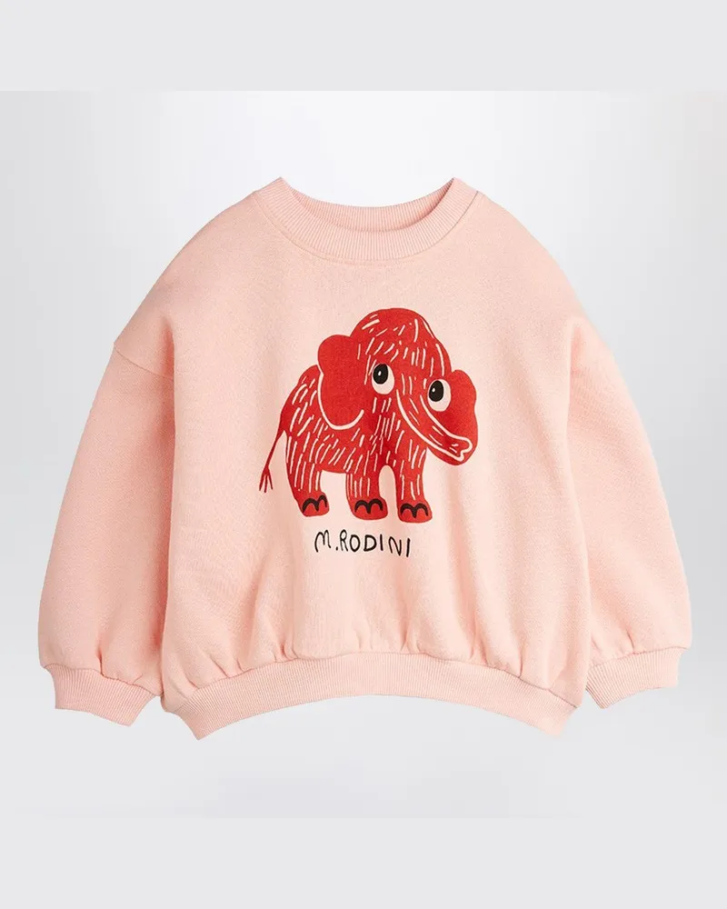 Mini Rodini Rosa Sweatshirt mit Mammut-Print Rosa
