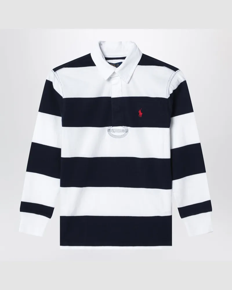Ralph Lauren Weiß/Marine gestreiftes Poloshirt Multicolor