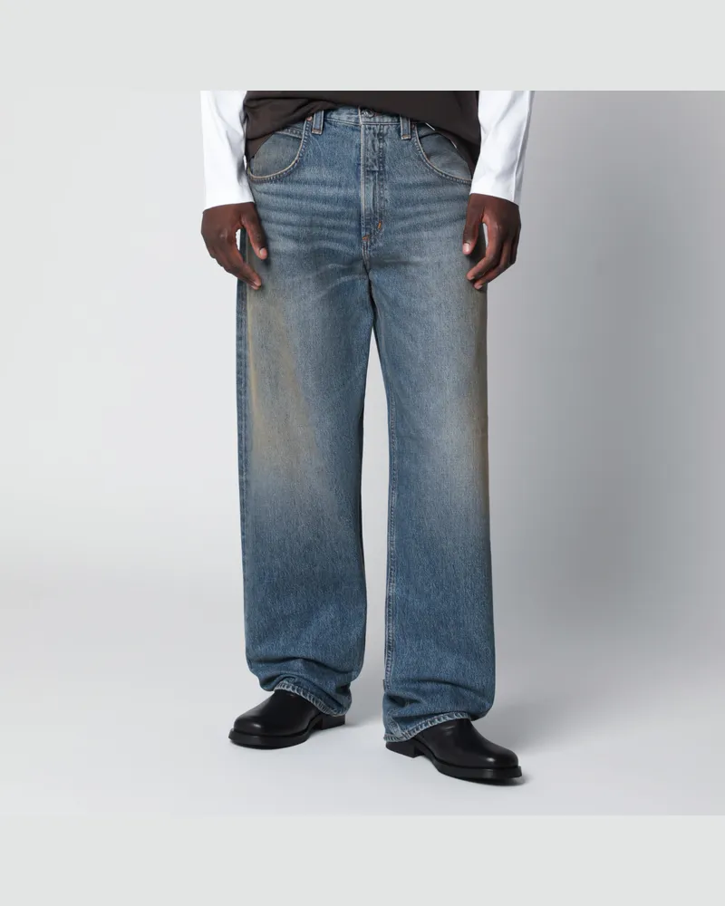 AGOLDE Fusion Jeans aus indigoblauem Denim mit Washed-Effekt Blue