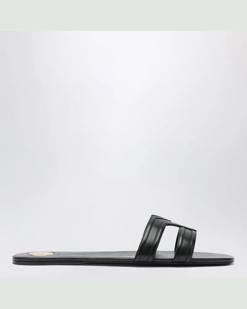 Saint Laurent Mabrouka Sandalen schwarz aus Leder Black