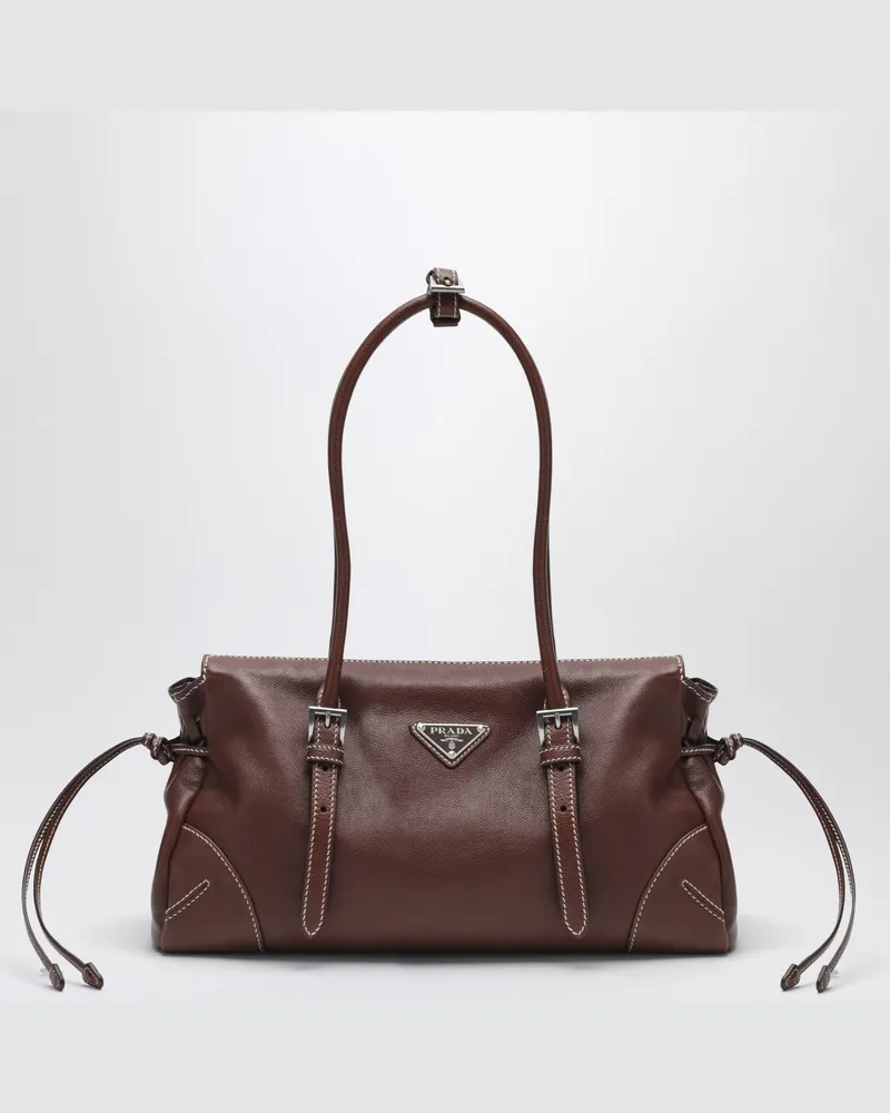 Prada Bonnie Shoppingtasche in mittlerer Größe in Braun 