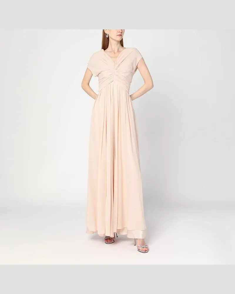 Alberta Ferretti Hellrosa Kleid aus Seidengeorgette Rosa