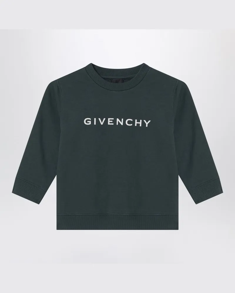 Givenchy Dunkelgrünes Sweatshirt mit Logo Grün