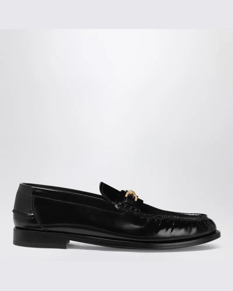 Versace Schwarze Medusa 95 Loafer aus Leder Schwarz