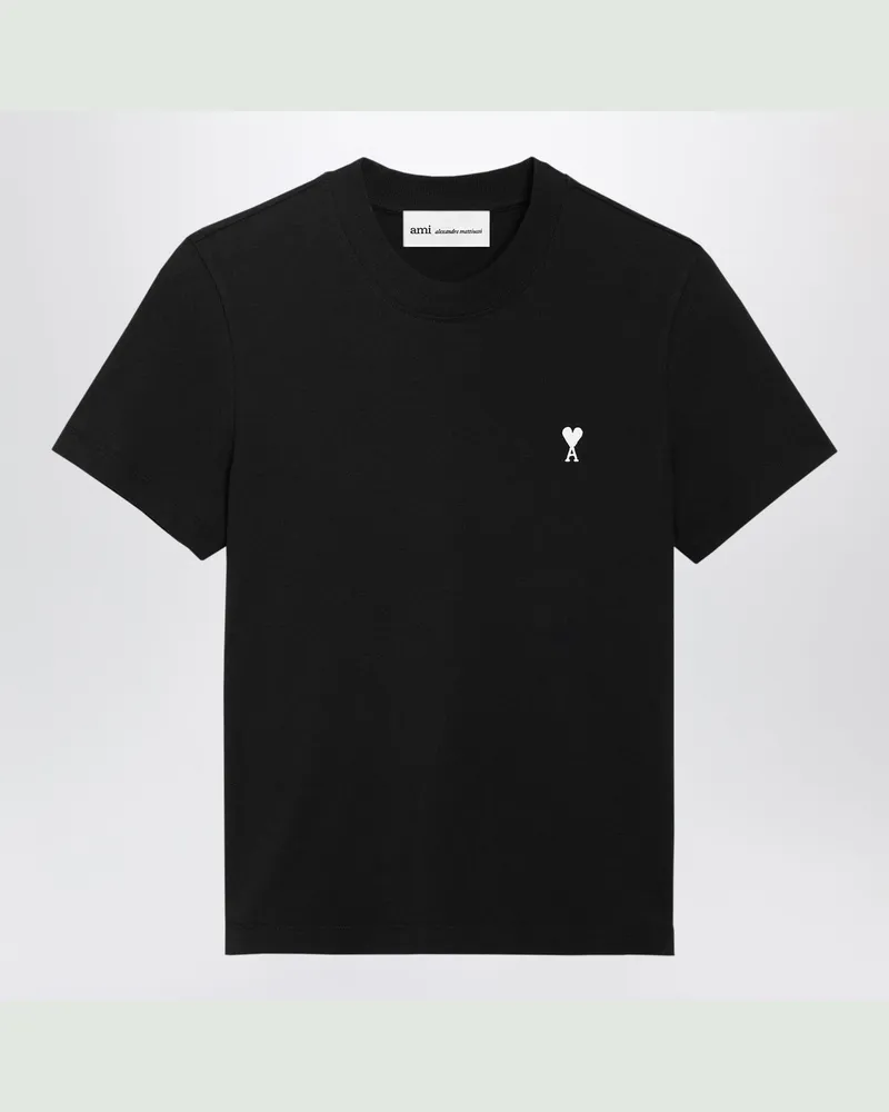 AMI Paris Black Ami De Coeur T-shirt Black