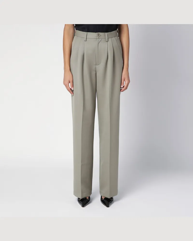 Anine Bing Khakifarbene Hose aus Wolle 