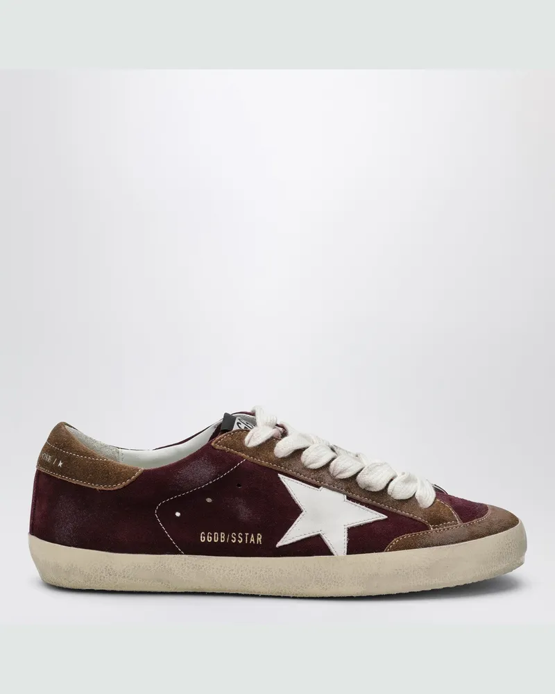 Golden Goose Bordeaux/weiß/braun Super Star Sneakers Burgundy
