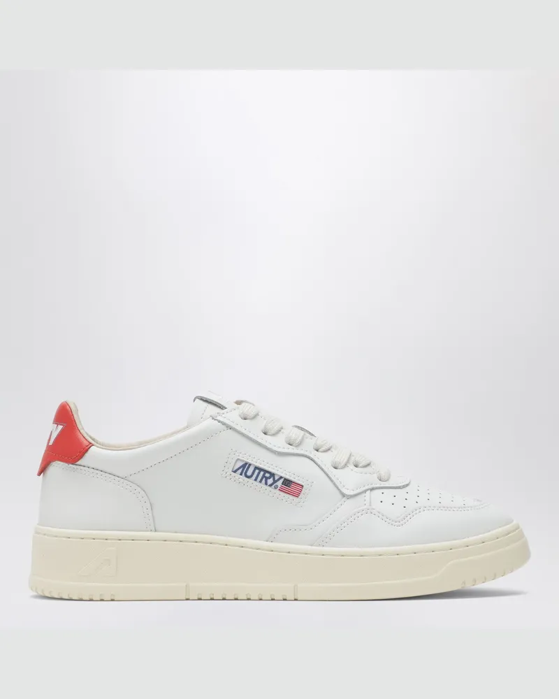 AUTRY Medalist Low Sneaker in Weiß und Orange White