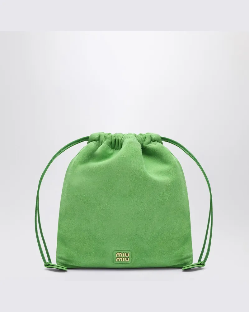 Miu Miu Apfelgrüne Wildledertasche Grün