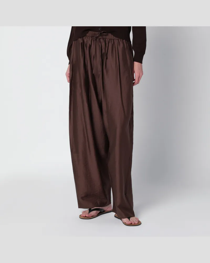 CORDERA Maxi-Hose in Braun aus Lyocell-Mischung Brown