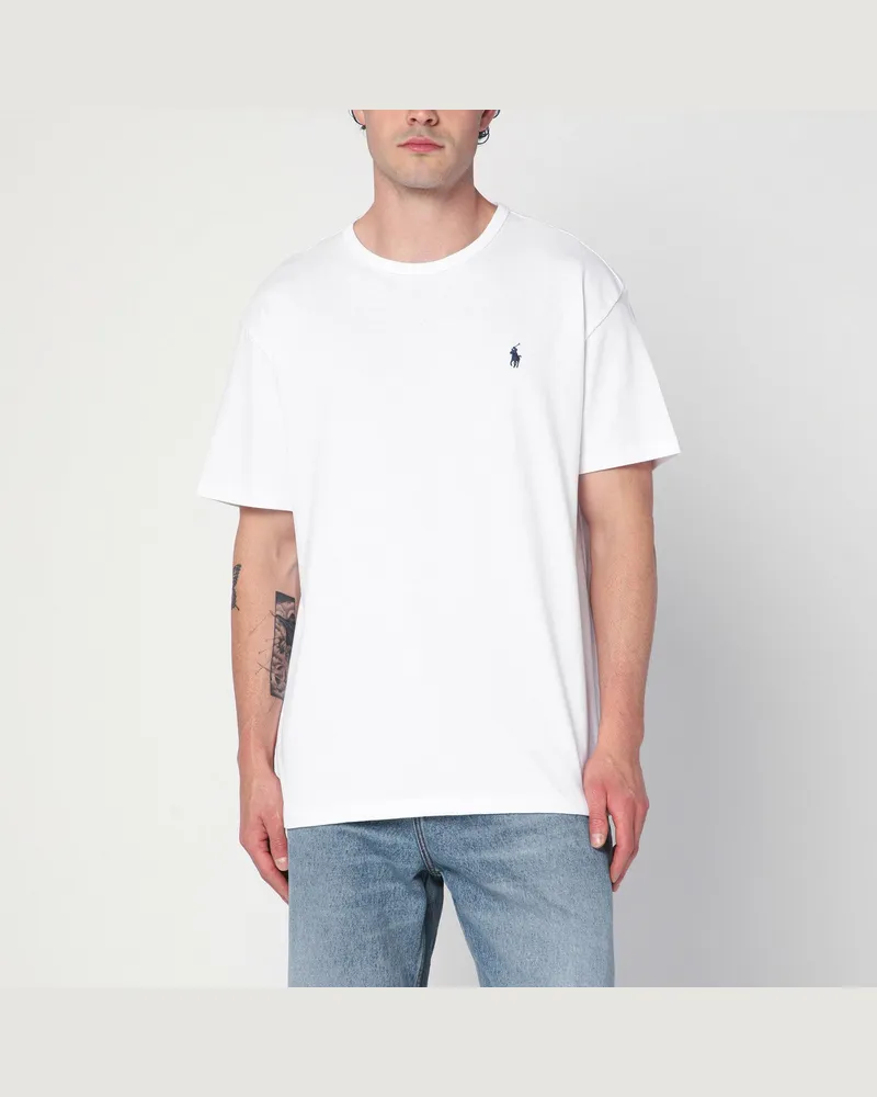 Ralph Lauren Weißer Classic-Fit-Jersey aus Baumwolle White