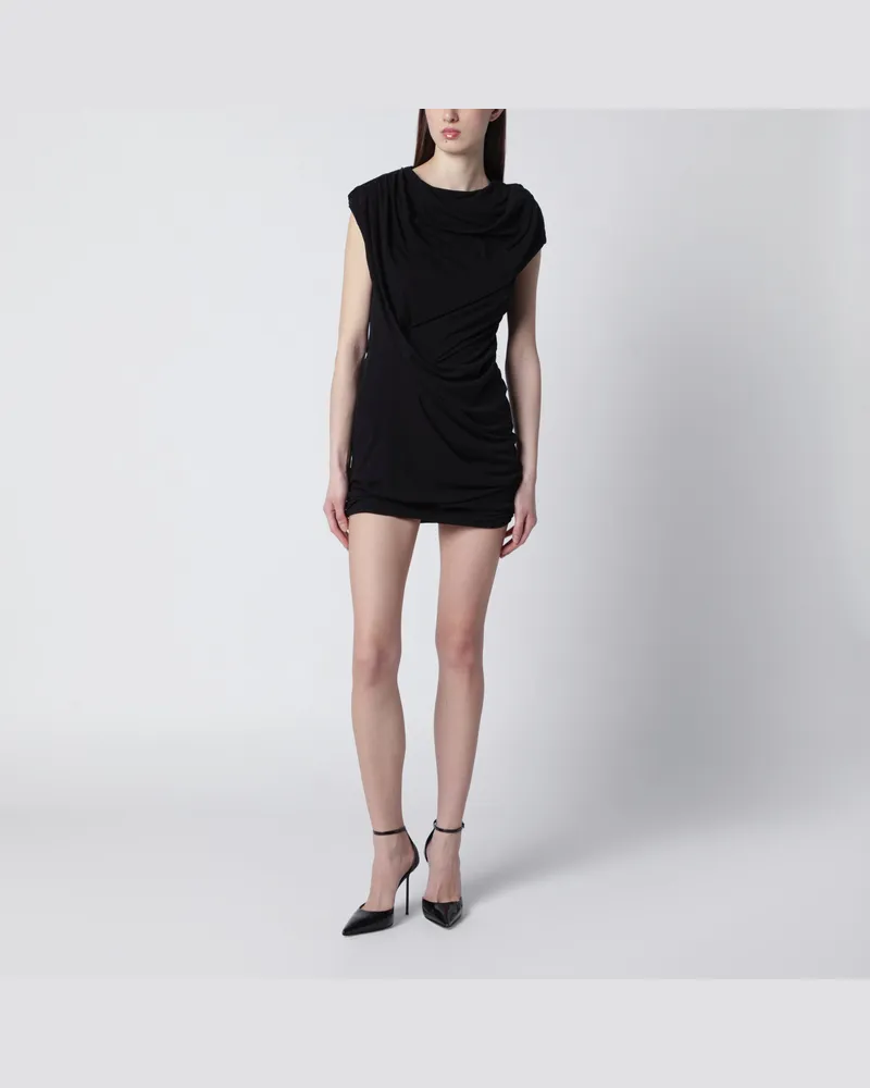 Entire Studios Mini-Kleid Twist in Rußfarbe Black