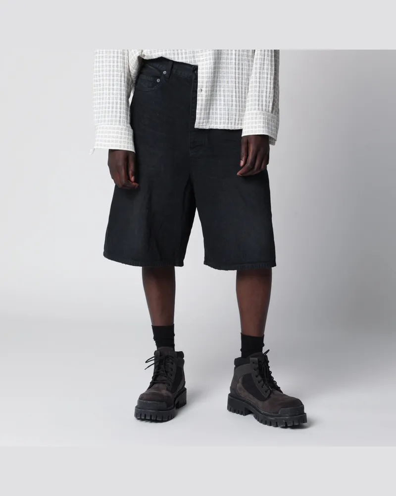 Balenciaga Loop Sport Icon Jeansshorts Brown