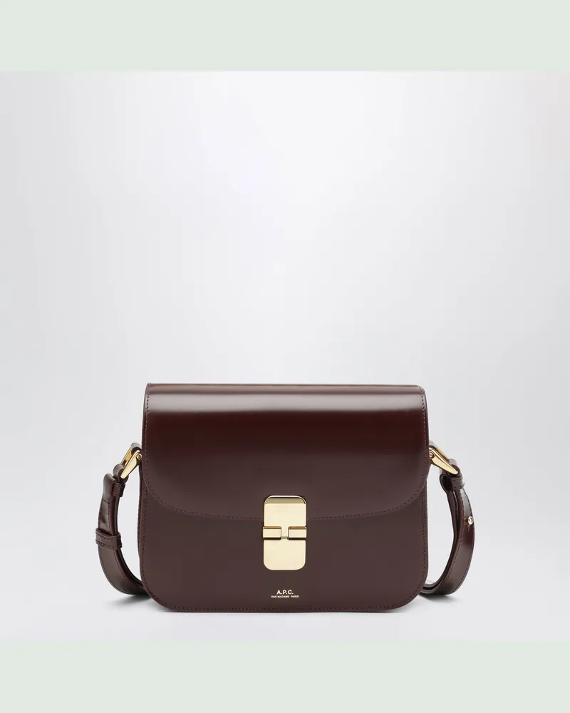 A.P.C. Kleine Grace Schultertasche in Weinrot Burgundy