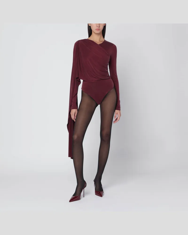 ANDAMANE Xenia rouge noir bodysuit Burgundy