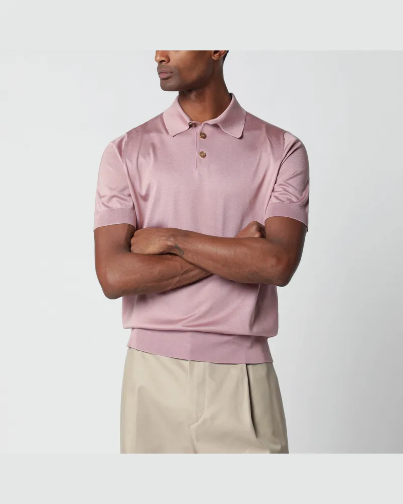 Dolce & Gabbana Rosa Seidenpolo Pink