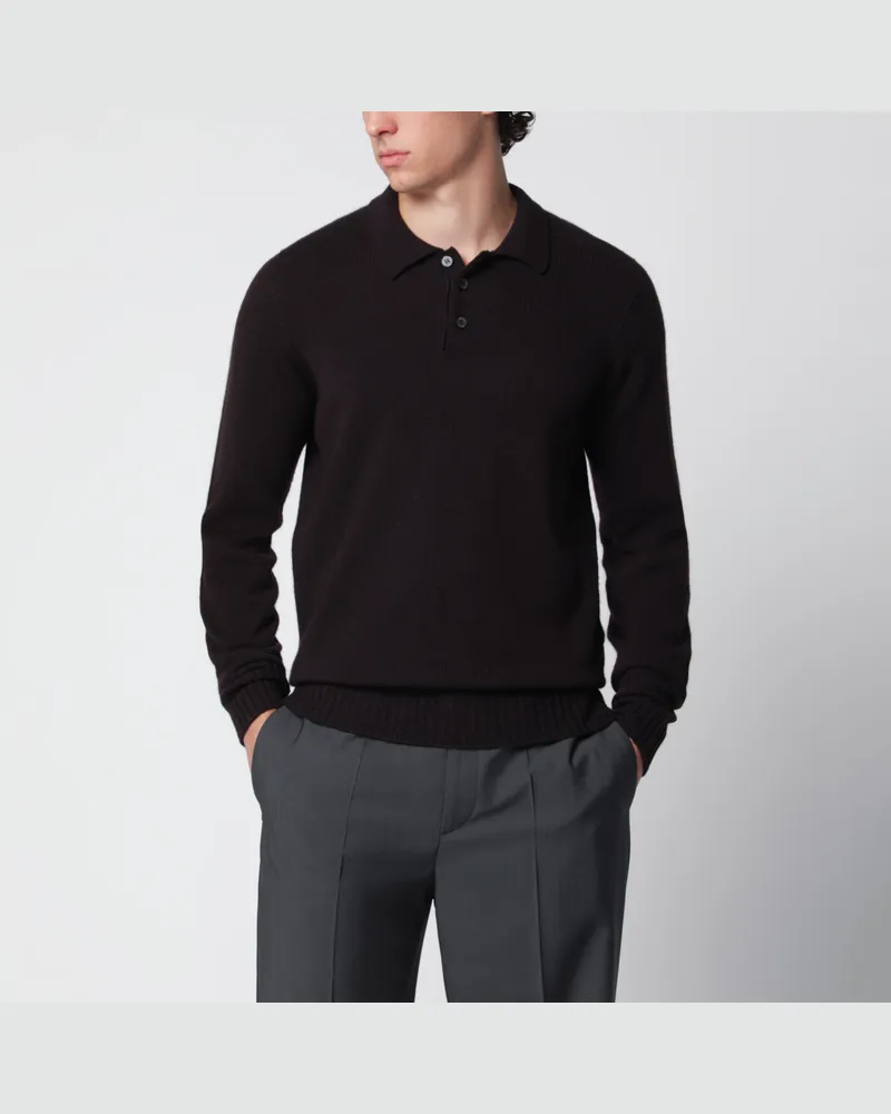 Drumohr  Braunes Poloshirt aus Wolle Brown