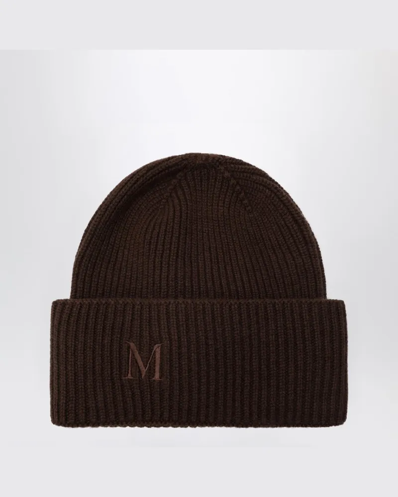 Max Mara Kaschmirmütze in Braun Weiß