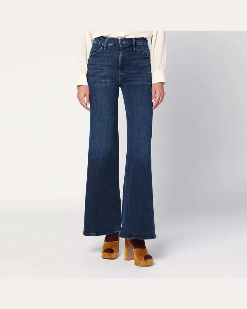 Mother Palazzo Jeans The Hustler Roller Sneak Blau