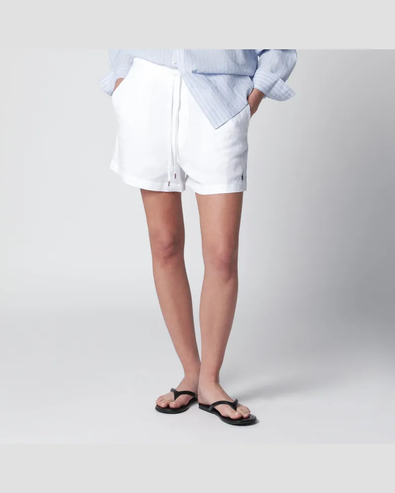 Ralph Lauren Weiße Shorts aus Leinen White