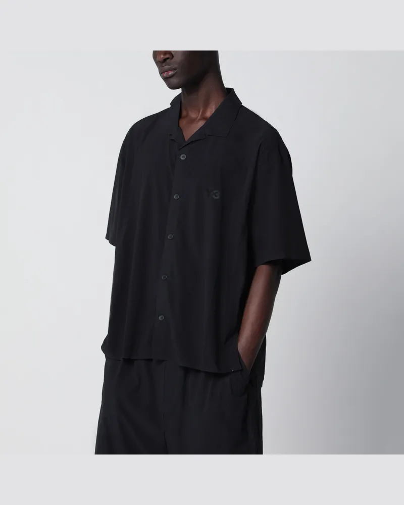 adidas Kurzarmhemd Ultralight Woven, weit in Schwarz Black