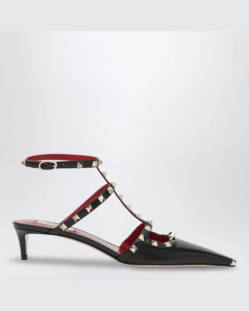 Valentino Garavani Pumps Rockstud schwarz aus Ziegenleder Black
