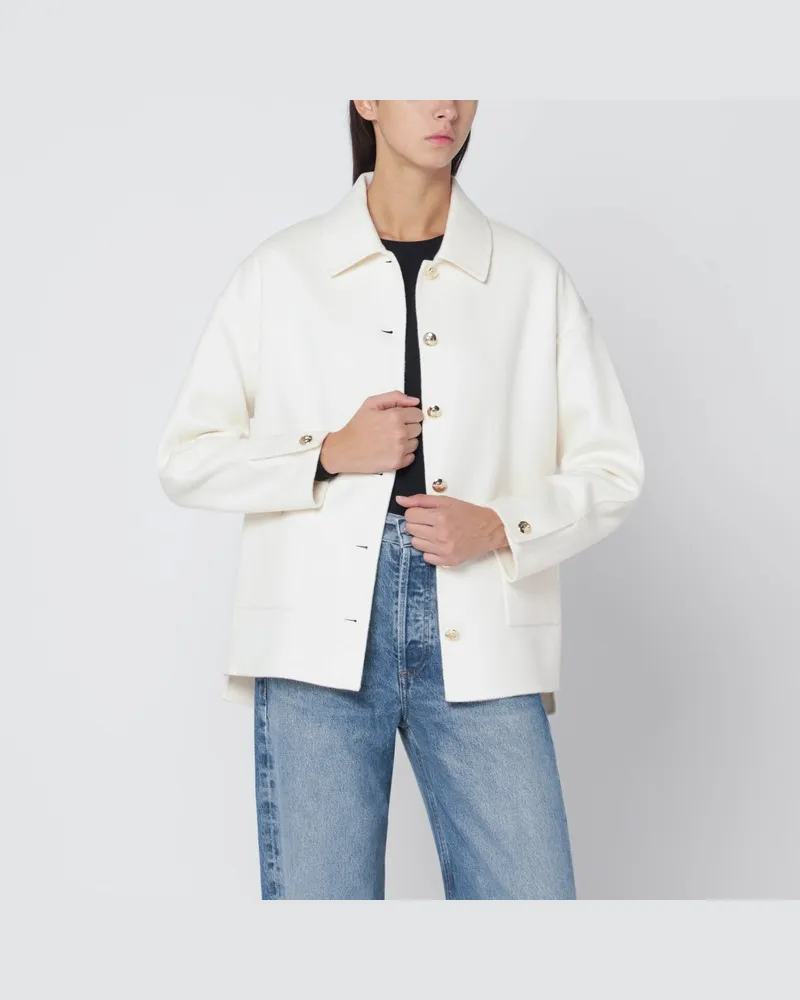 Anine Bing Elfenbein Wolle und Kaschmirjacke Weiß