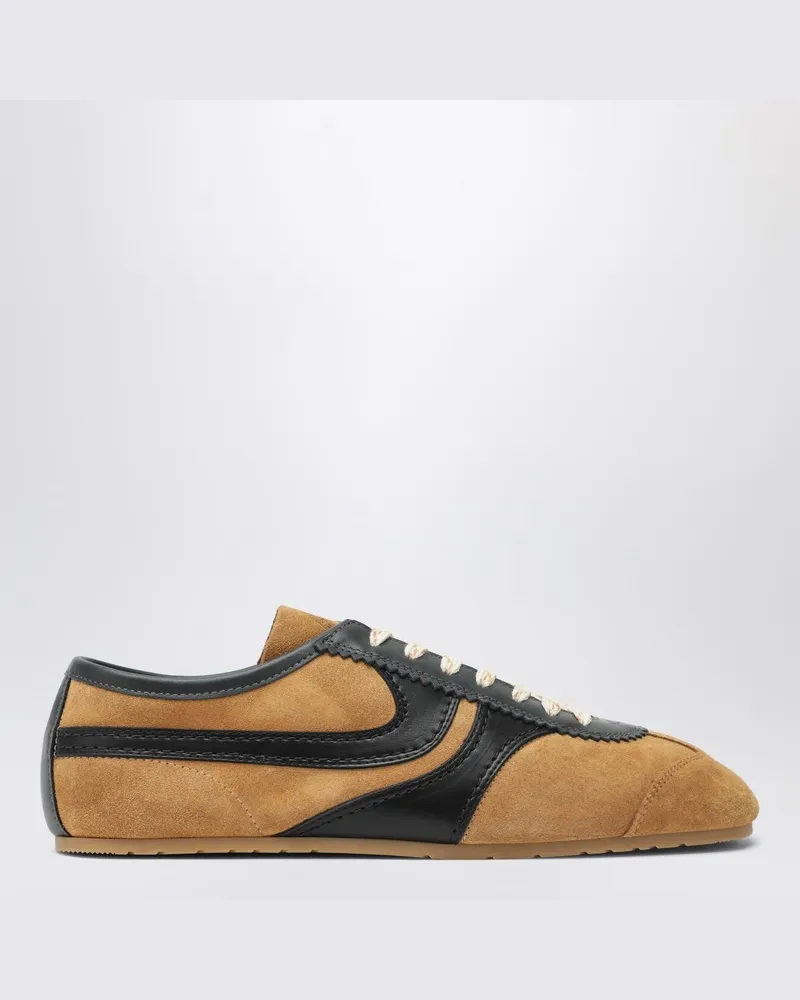 Dries van Noten Sneaker aus beigem Wildleder Beige