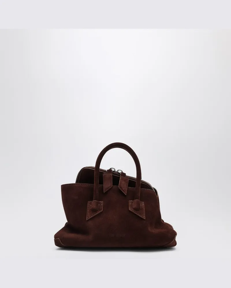 ATTICO Braune La Passeggiata Mini Tasche aus Wildleder Braun