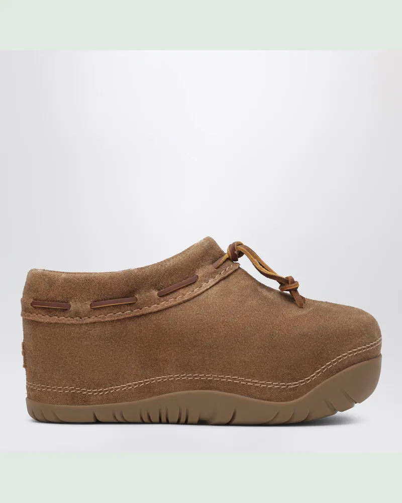 UGG Sabot aus kastanienbraunem Wildleder Beige