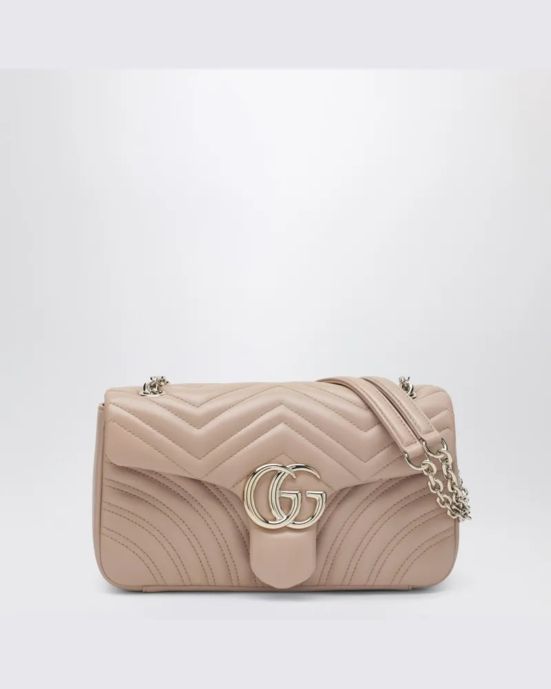 Gucci Mittelgroße GG-Marmont-Schultertasche in Hellrosa Rosa