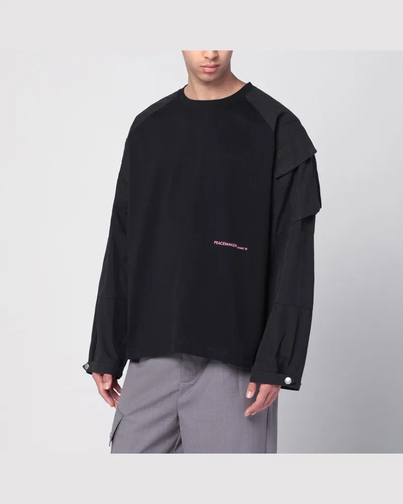 OAMC Peacemaker Pullover in schwarzer Baumwolle Black