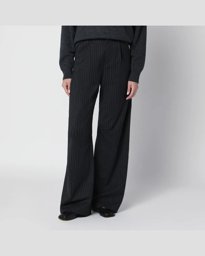 Maison Margiela Graue sartoriale Hose mit weitem Bein aus Wollmischung Grey