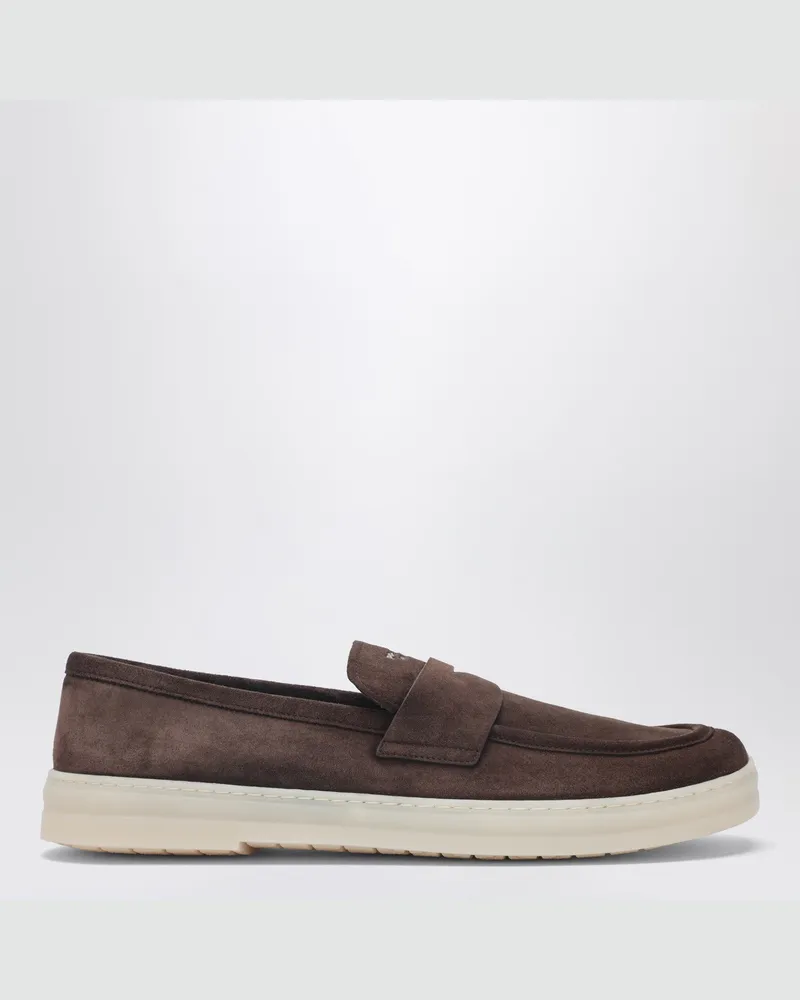 Prada Braune Loafer aus Veloursleder Brown