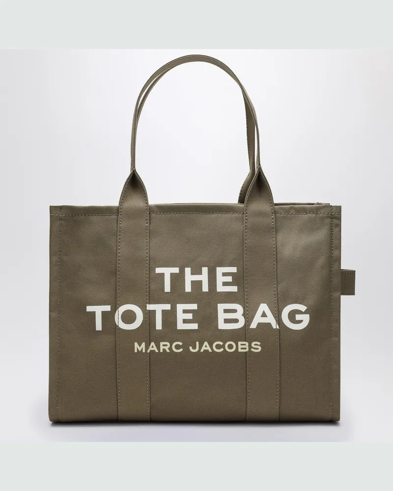 Marc Jacobs Dunkelgrüne Tote-Bag Large aus Canvas Green