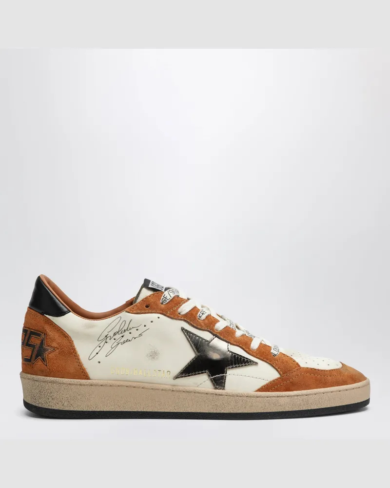 Golden Goose Ball Star Sneaker in Weiß/Beige/Braun/Oliv White