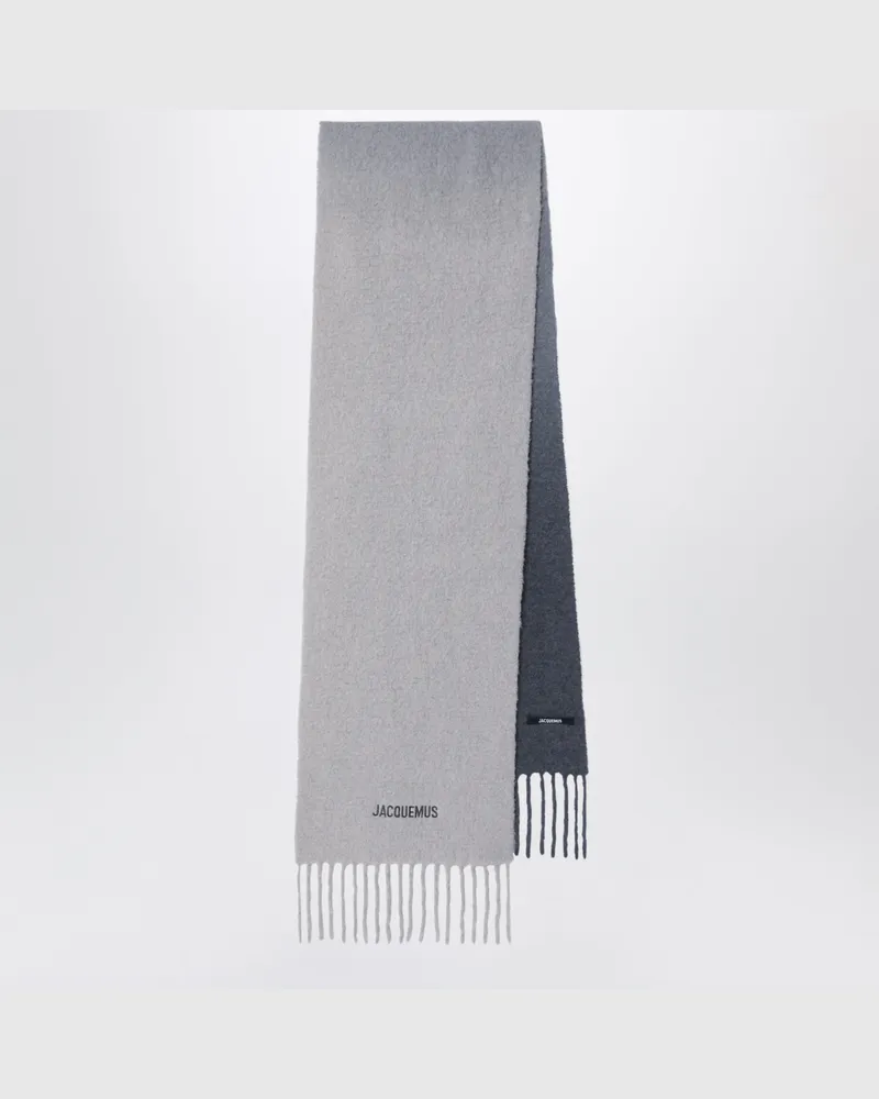 Jacquemus Grauer Moisson Schal aus Alpakawolle Grey